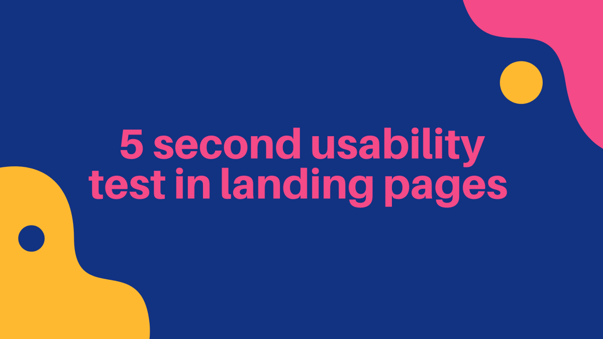 5 second usability test in landing pages